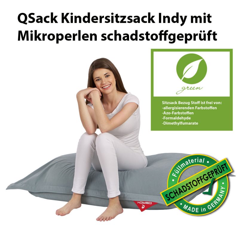 QSack Kindersitzsack Indy Mikroperlen schadstoffgeprüft